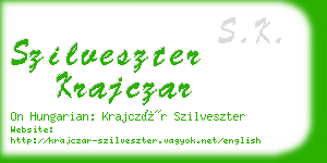 szilveszter krajczar business card